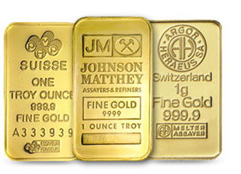 Wholesale 5 x 1 Ounce Gold Bullion Bar - Brand of our Choice
